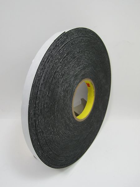 3M Vinyl Foam Tape 4516 Black, 1 in x 36 yd