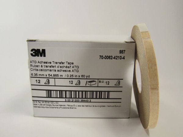 3M 987 .25" (1/4") x 60YD **carton of 12 rolls**