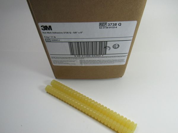 3M Hot Melt Adhesive 3731 Q Tan, 5/8 in x 8 in, 11 lb