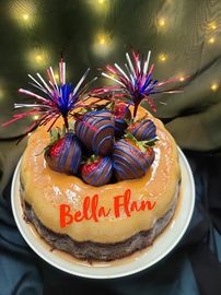 4th of July Celebration cake! The Best Flan in Dallas.