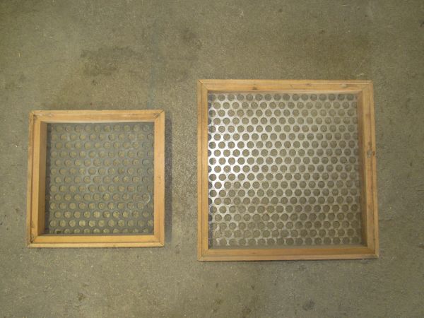 New Hand Testing Screens, Wood Frame, 12 x 12 and 9 x 9