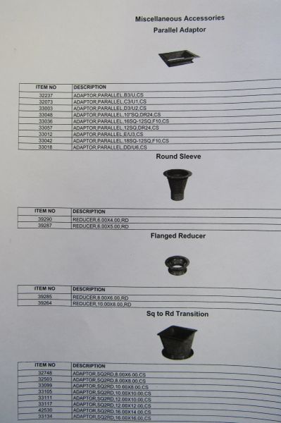 Universal Leg Flanged Reducer (P/N: 39285), 8.00X6.00,RD