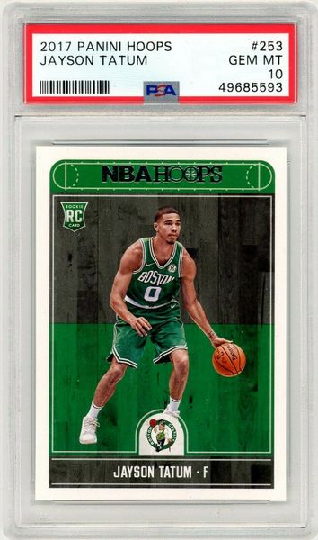 2017 Panini Hoops #253 Jayson Tatum Boston Celtics RC Rookie PSA