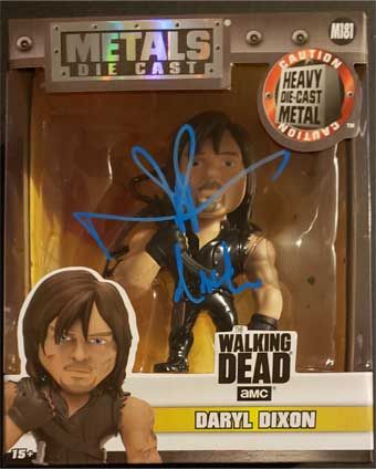 Norman Reedus signed Daryl Dixon Metals Figure