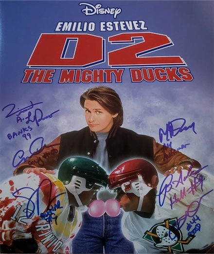 Mighty Ducks 2 11x14 custom photo, SIGNED BY 6 CAST MEMBERS!! RARE!