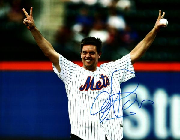 Jim Breuer autograph 8x10, throwing out first pitch with Mets