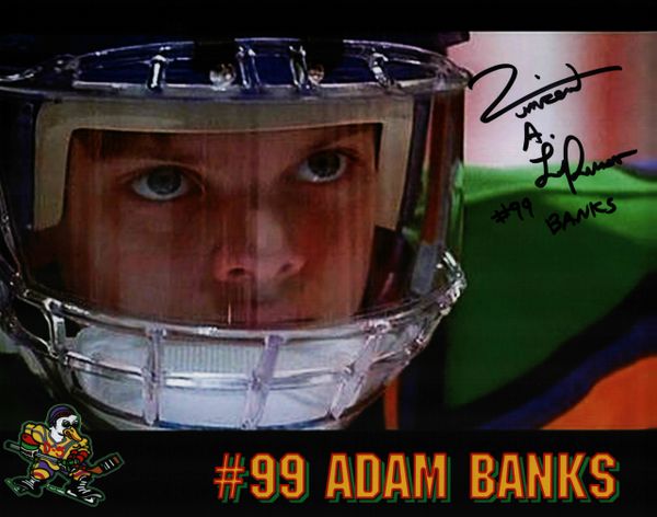 Vincent LaRusso autograph 8x10, The Mighty Ducks, #99 Banks