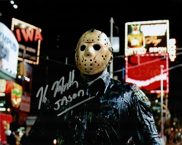 Kane Hodder autograph 8x10, Friday the 13th part VIII, Jason