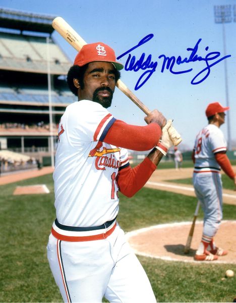 Ted Martinez autograph 8x10, St Louis Cardinals