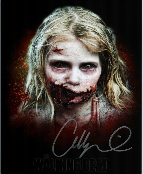 Addy Miller autograph 8x10, The Walking Dead