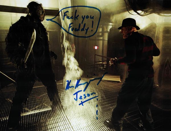 Ken Kirzinger autograph 8x10, Freddy vs Jason, cool inscription