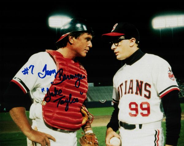 Tom Berenger Jake Taylor signature baseball uniform from Major