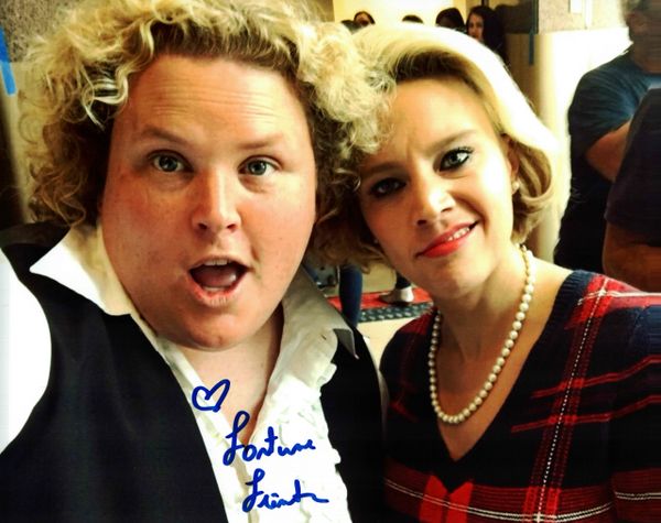 Fortune Feimster autograph 8x10, backstage from Office Christmas Party