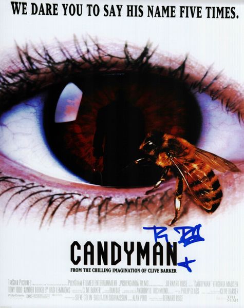Tony Todd autograph 8x10, Candyman, movie poster shot