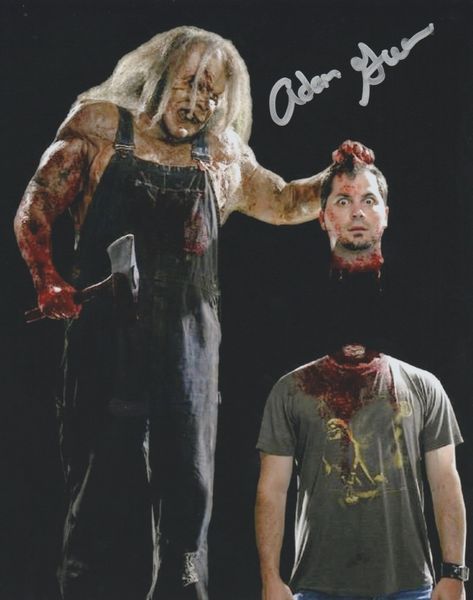 Adam Green autograph 8x10, with Victor Crowley