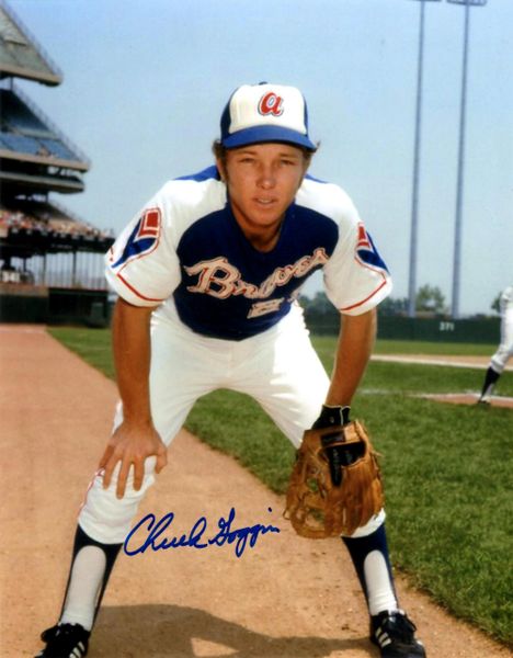 Chuck Goggin autograph 8x10, Atlanta Braves