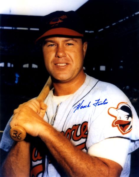 Hank Foiles autograph 8x10, Baltimore Orioles