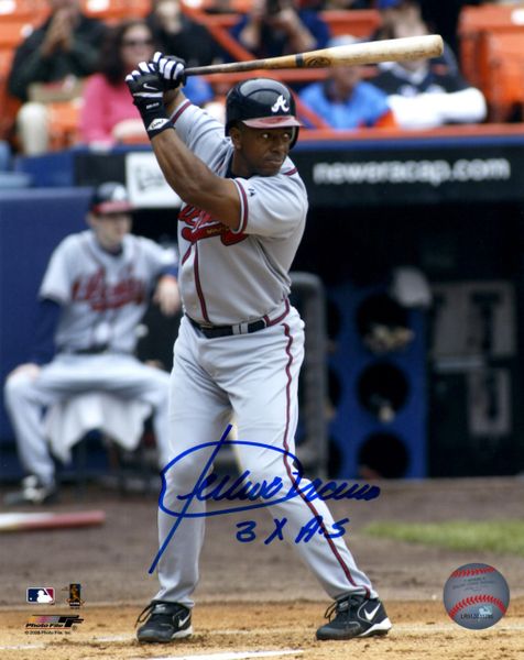 Julio Franco autograph 8x10, Atlanta Braves 3x A.S. inscription