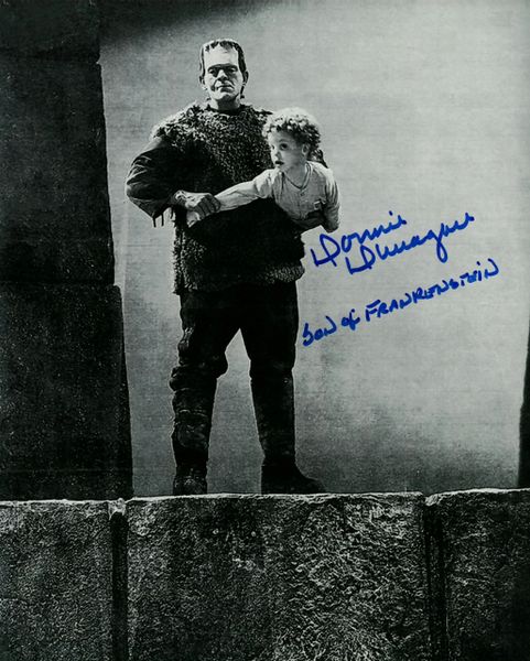 Donnie Dunagan autograph 8x10, Son of Frankenstein, Peter von Frankenstein