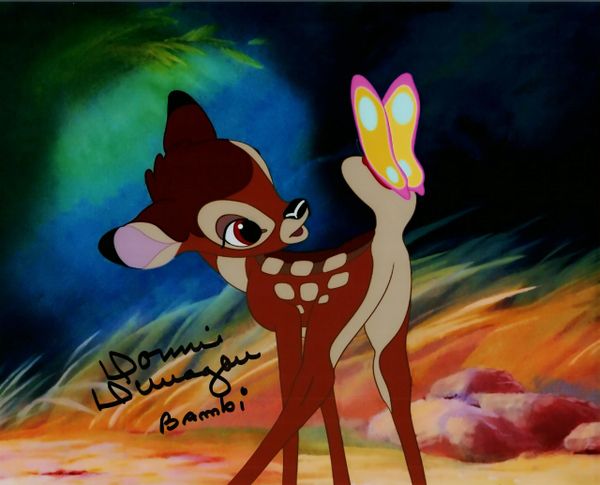 Donnie Dunagan autograph 8x10, Bambi