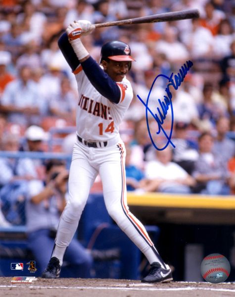 Julio Franco autograph 8x10, Cleveland Indians