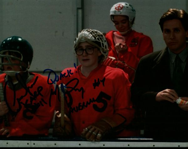Aaron Schwartz/Matt Doherty autograph 8x10, The Mighty Ducks