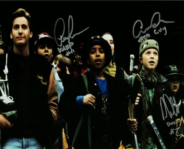 Aaron Schwartz/Garette Henson/Danny Tamberelli autograph 8x10, The Mighty Ducks