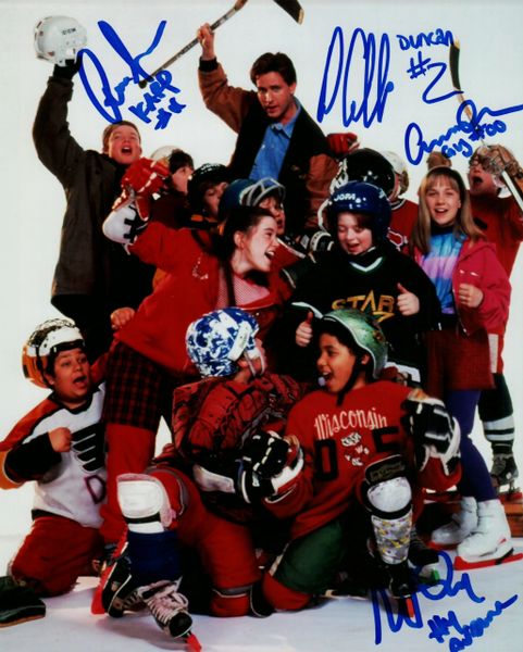Schwartz/Tamberelli/G. Henson/Doherty autograph 8x10, The Mighty Ducks