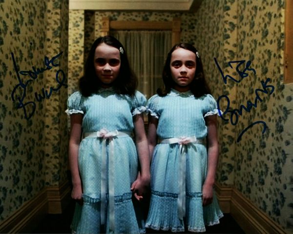 Lisa & Louise Burns autograph 8x10, The Shining, Grady Twins