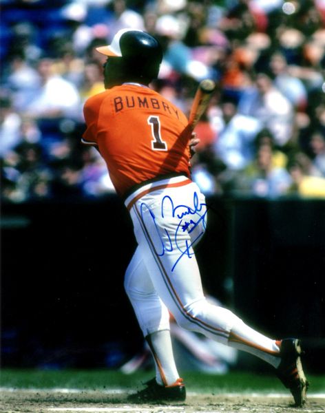 Al Bumbry autograph 8x10, Baltimore Orioles