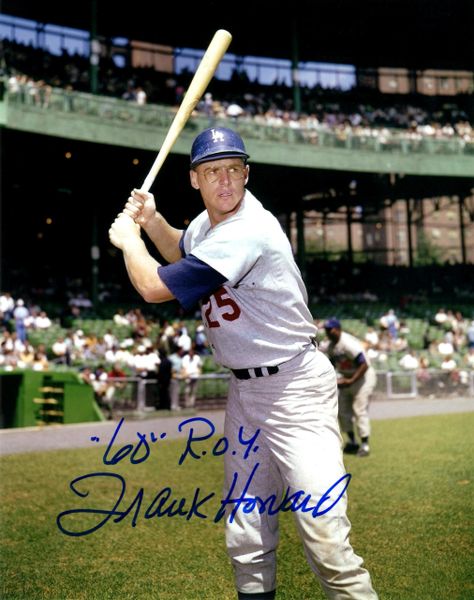 Frank Howard autograph 8x10, L.A. Dodgers, Inscription/ 60 ROY