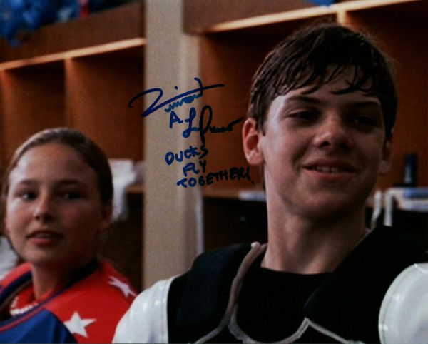 Vincent Larusso autograph 8x10, The Mighty Ducks 2,Ducks Fly Together!