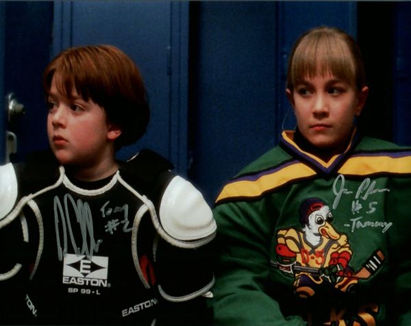 Danny Tamberelli/Jane Plank autograph 8x10, The Mighty Ducks, Tammy #5 & Tommy #2