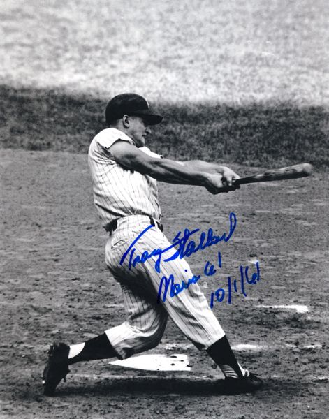 Tracy Stallard 8x10, Boston Red Sox w/ Roger Maris Inscription