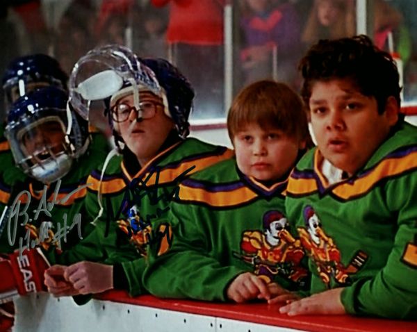 Matt Doherty/Brandon Adams autograph 8x10, The Mighty Ducks, Hall #9, Averman #4