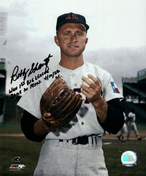 Bobby Shantz autograph 8x10, Houston Colt .45's, Cool inscription