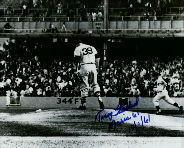 Tracy Stallard 8x10, Boston Red Sox w/ Roger Maris Inscription