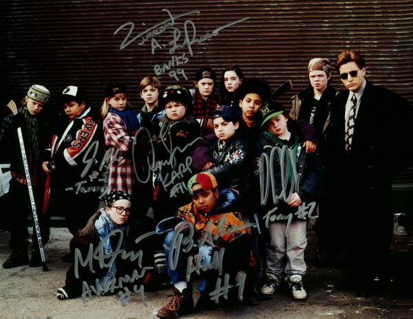 Larusso/Plank/Schwartz/Doherty/Adams/Tamberelli autograph 8x10, The Mighty Ducks 6 autographs