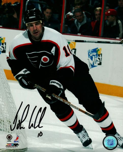 John LeClair autograph 8x10, Philadelphia Flyers