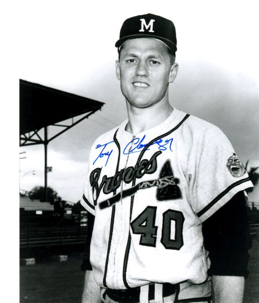 Tony Cloninger autograph 8x10, Atlanta Braves