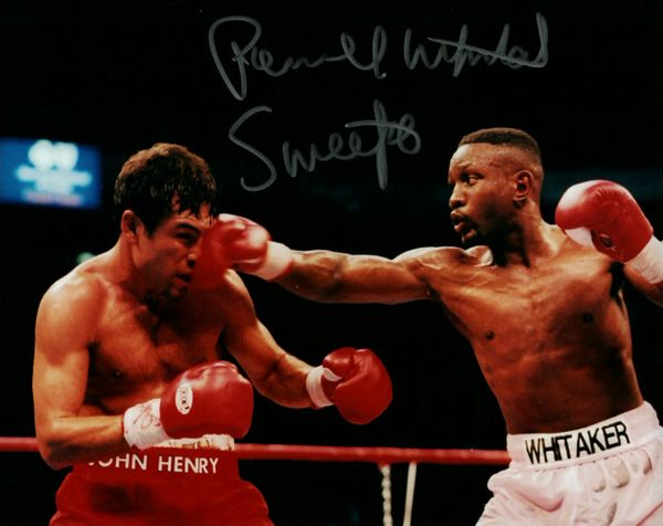 Pernell "Sweet Pea" Whitaker autograph 8x10