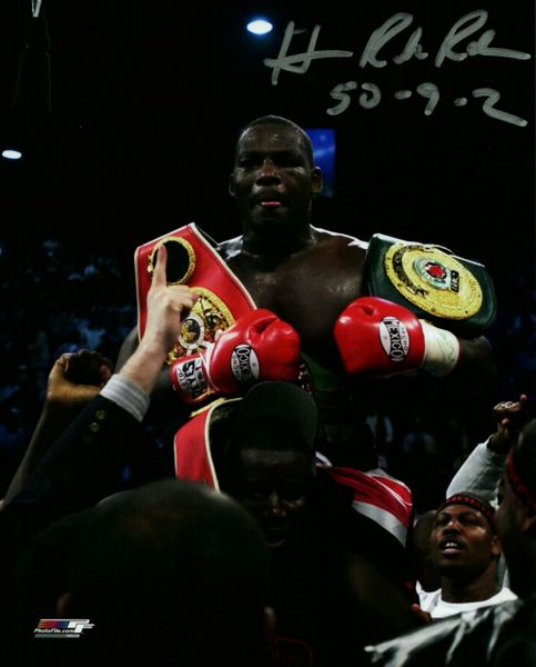 Hasim Rahman autograph 8x10, 50-9-2 record inscription