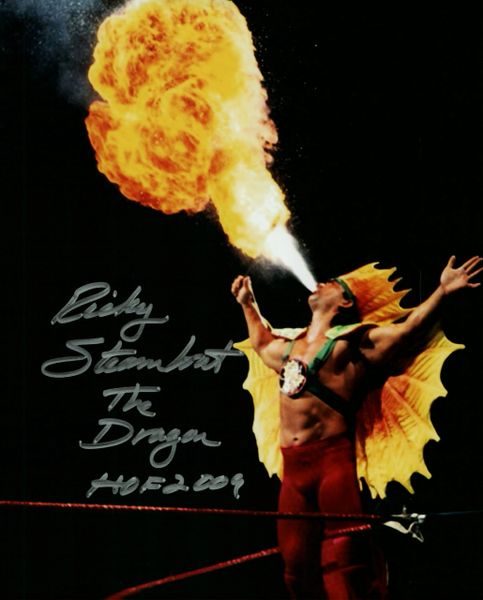 Ricky Steamboat autograph 8x10, The Dragon