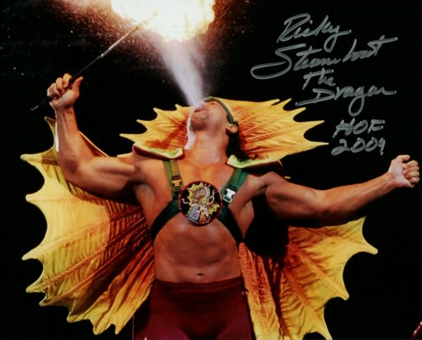 Ricky Steamboat autograph 8x10, The Dragon, HOF 2009