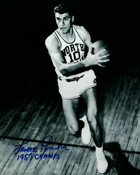 Lennie Rosenbluth autographed 8x10, UNC Tarheels, 1957 Champs