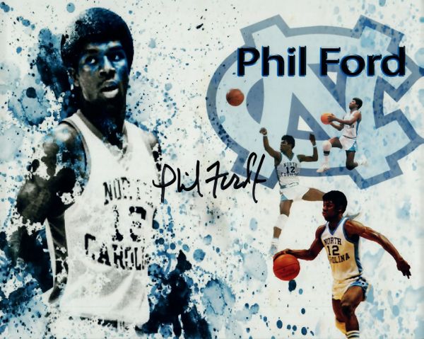 Phil Ford autograph 8x10, UNC Tar Heels