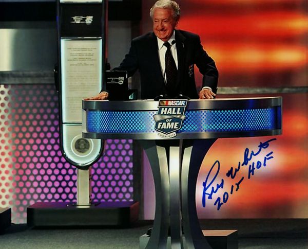 Rex White autograph 8x10, Nascar, 2015 HOF, Induction