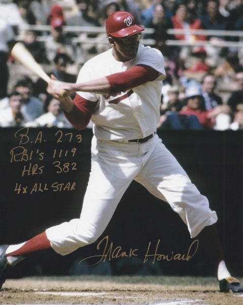 Frank Howard autograph 8x10, Washington Senators, 4 inscriptions