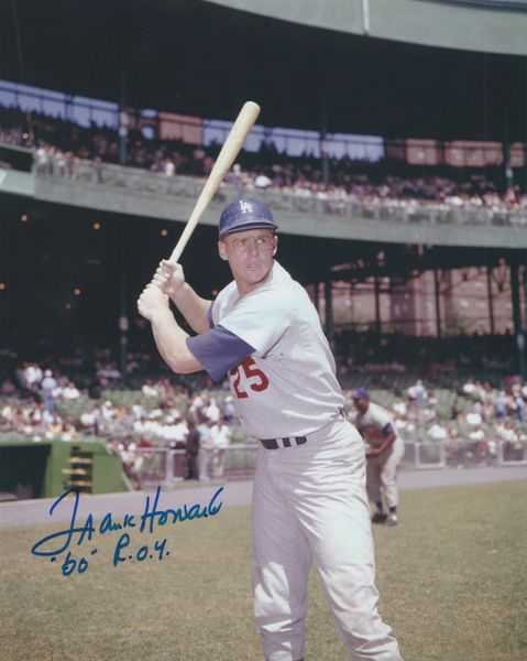 Frank Howard autograph 8x10, LA Dodgers, '60 ROY inscription