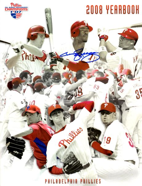 Jimmy Rollins autograph 2008 Yearbook, Philadelphia Phillies